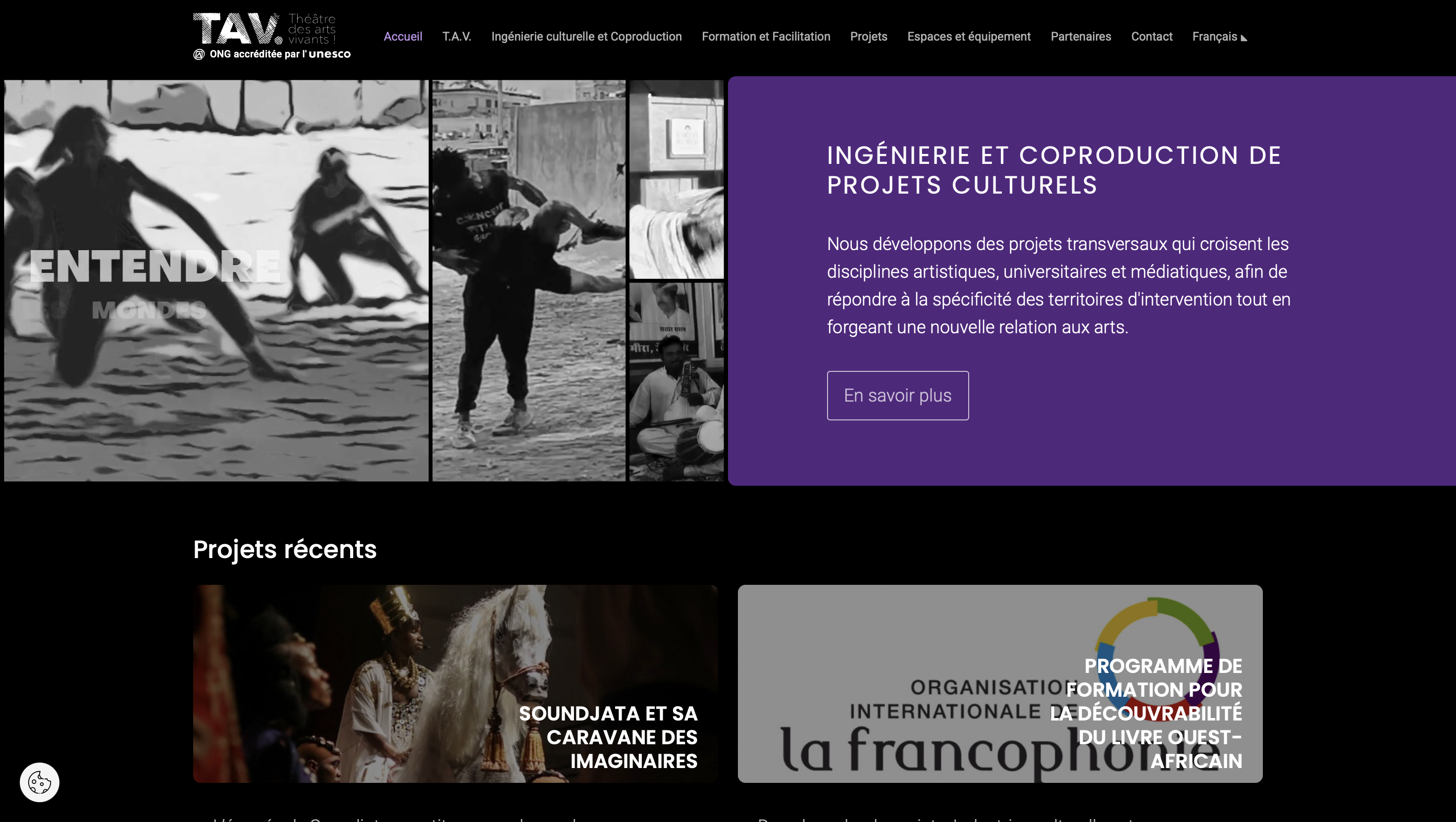 Page d'accueil Théâtre des Arts Vivants