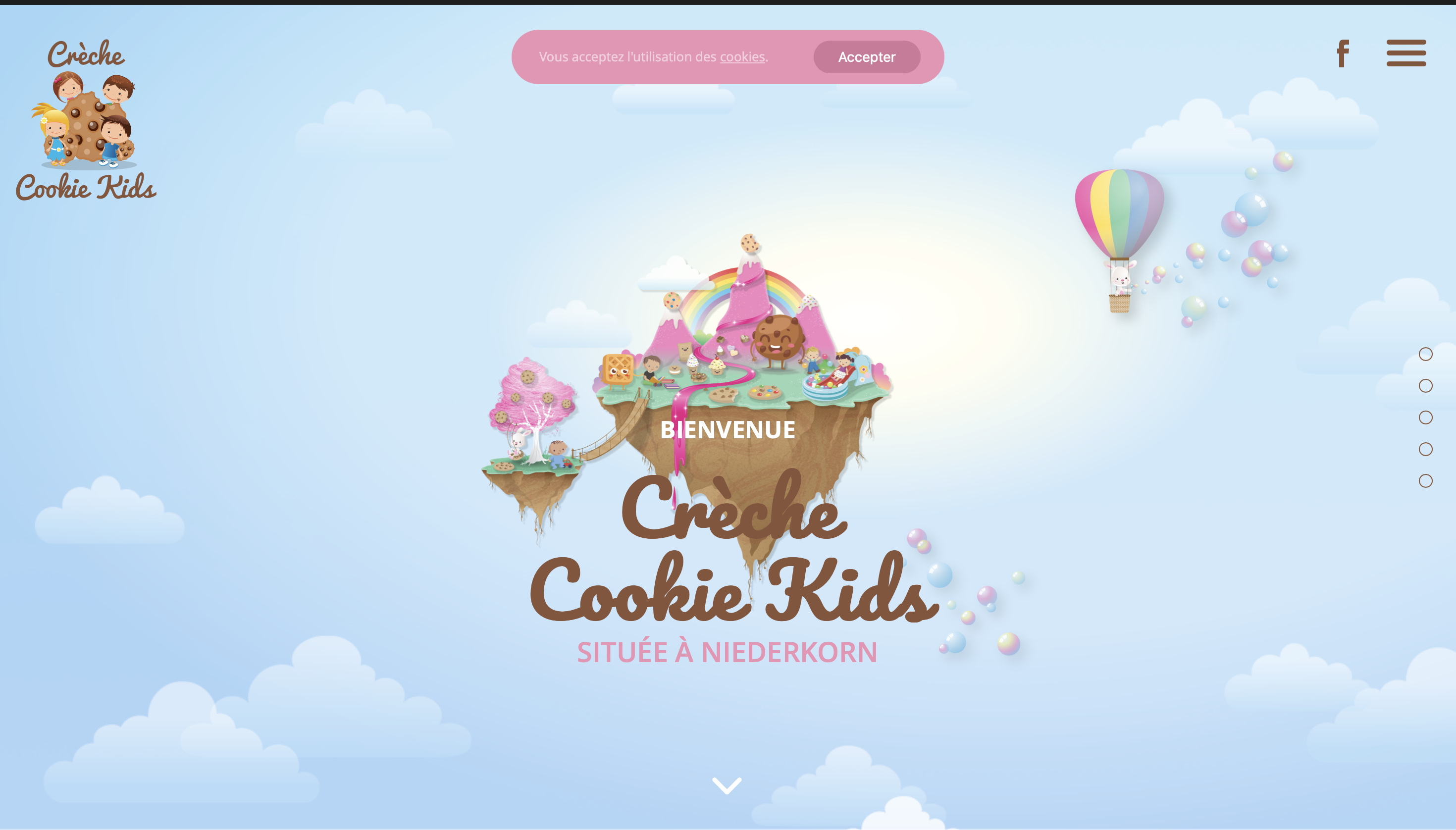 Page d'accueil Crèche Cookie Kids