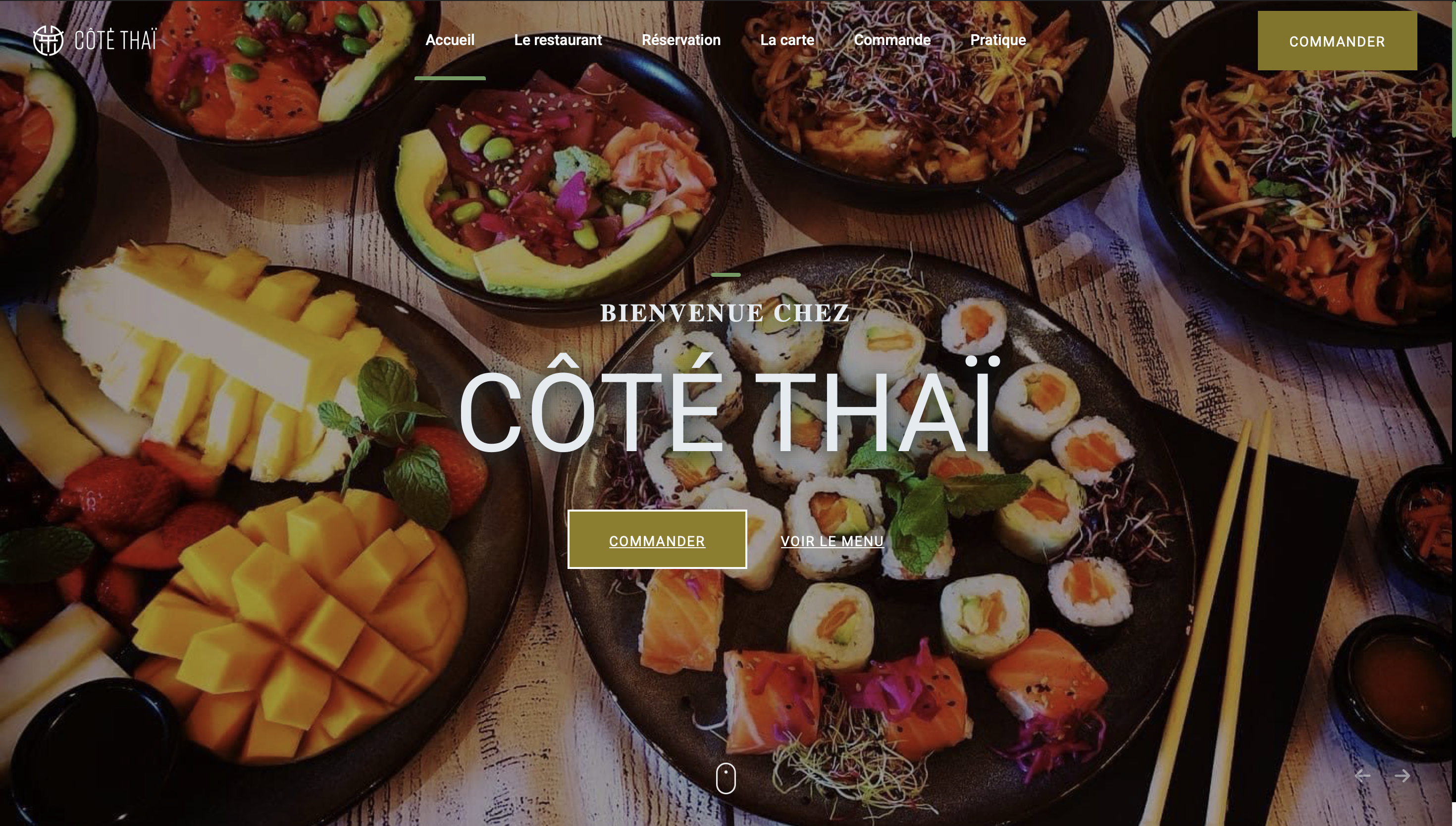 Page d'accueil Côté Thaï