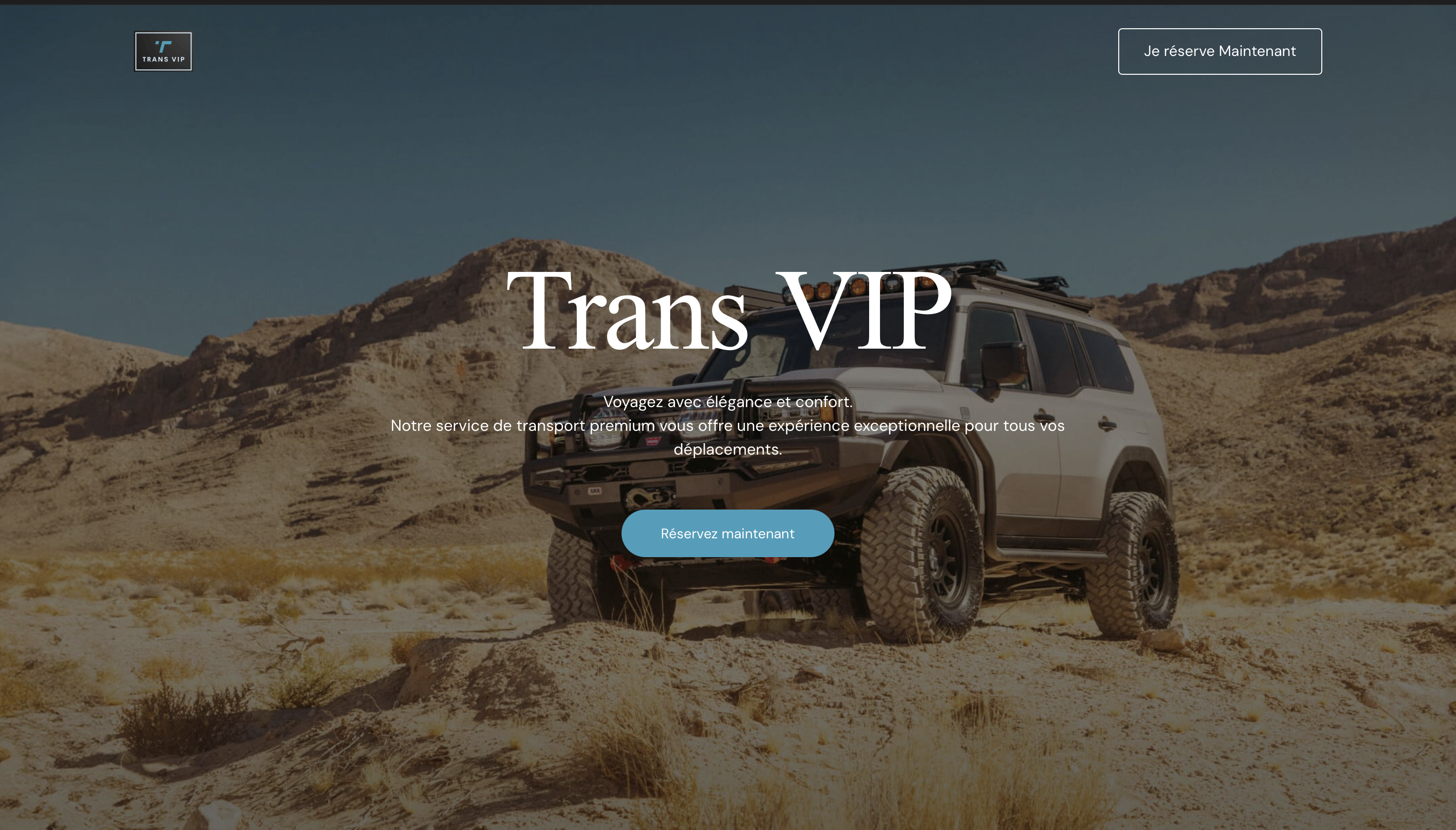 Page d'accueil Trans VIP