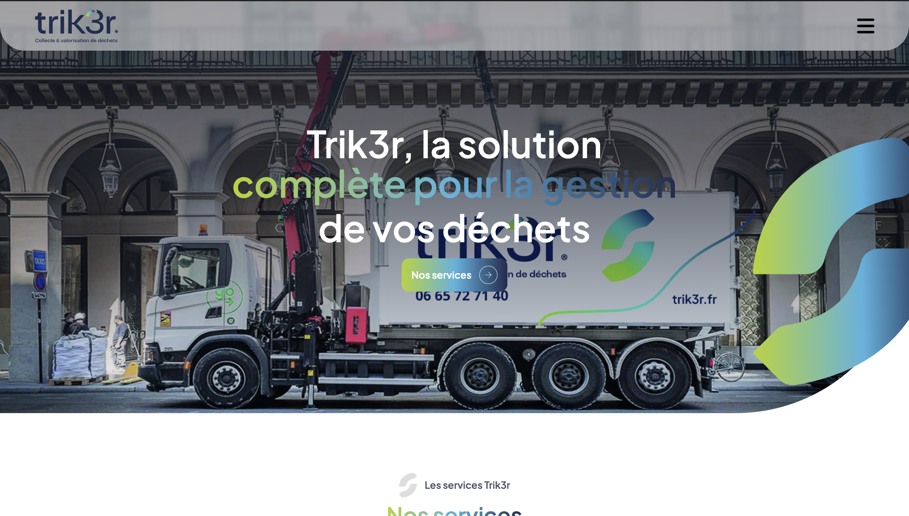 Page d'accueil Trik3r Collecte