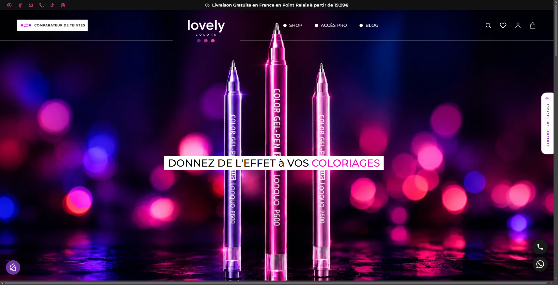 Page d'accueil Lovely Colors